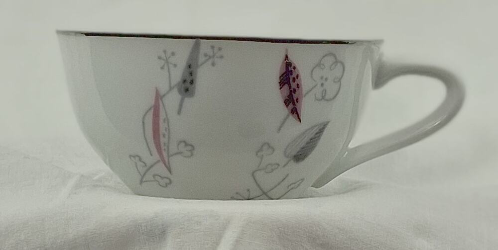 Vintage Mid-Century Modern Laurel China "Gaiety" Teacup Atomic Starburst Pattern
